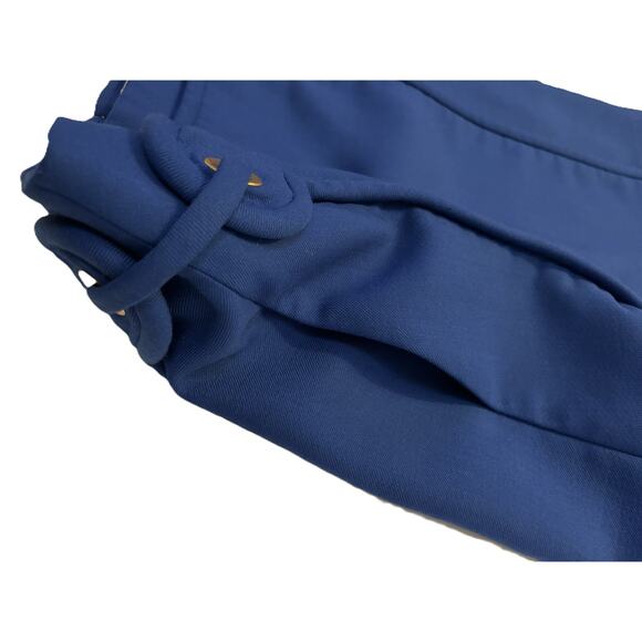 Tory Burch "Jane" Blue Dahlia Lined Wool Mini Skirt Size 2 with Pockets! - Picture 4 of 9